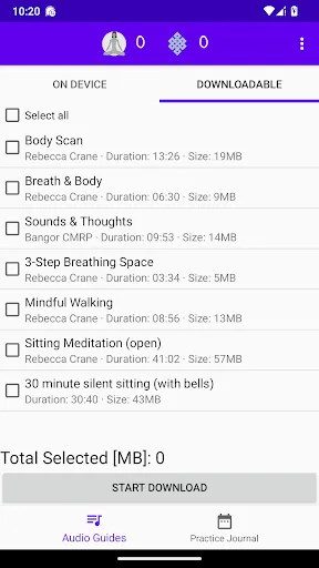 Tangkapan skrin Mindfulness Meditation