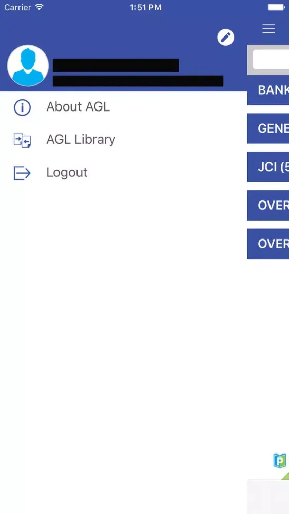 Capturas de tela do AGL Contacts