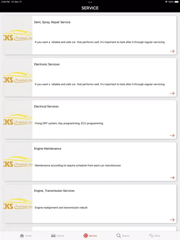Tangkapan skrin CKS Premium Auto iPad 