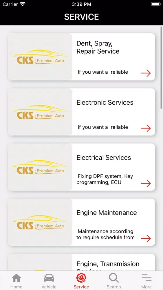 Tangkapan skrin CKS Premium Auto