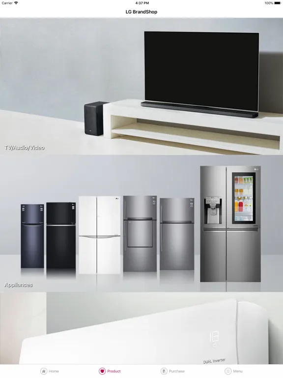 Скриншоты LG BrandShop iPad 