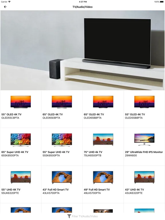 Скриншоты LG BrandShop iPad 