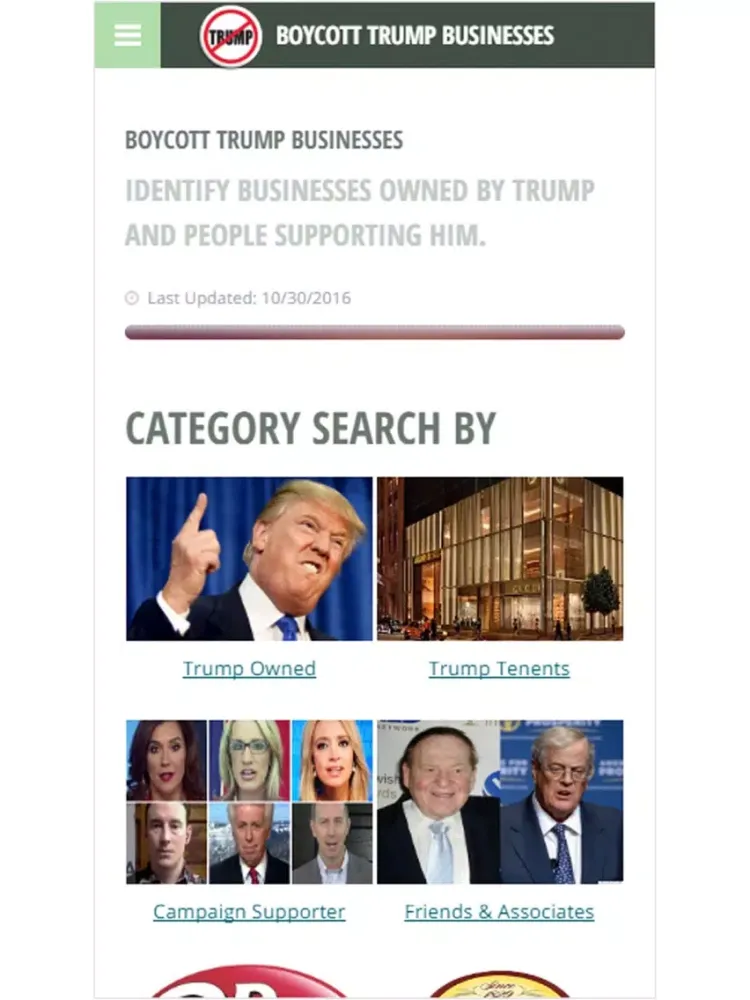 Capturas de pantalla de Boycott Trump Biz iPad 