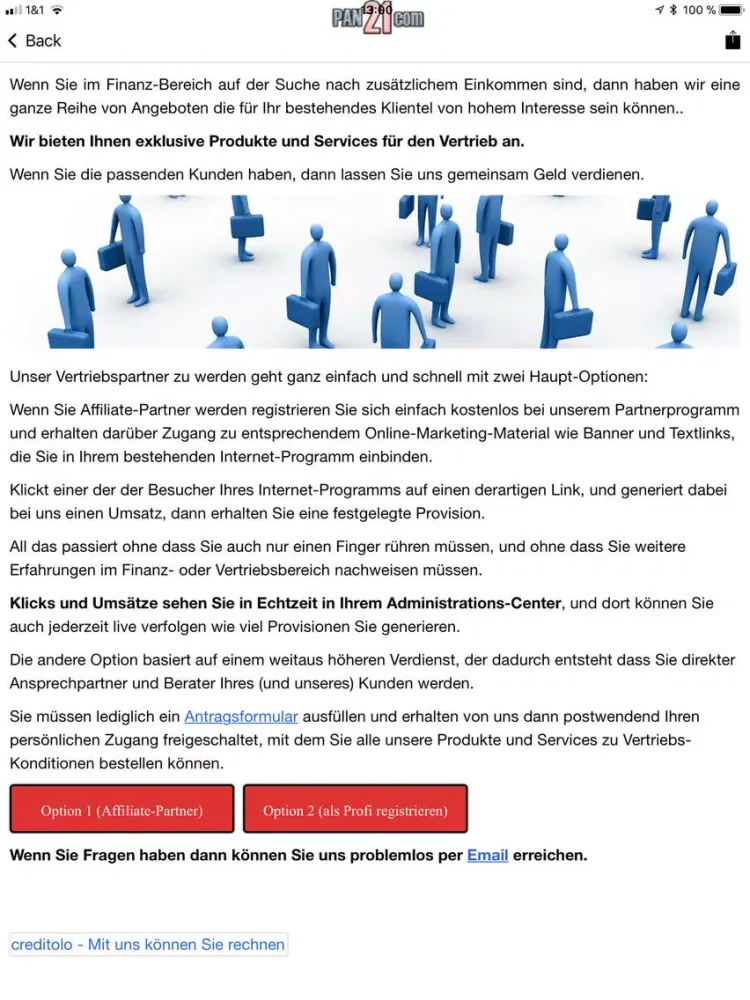 PAN-Finanzvertrieb von PAN21 iPad 應用截圖