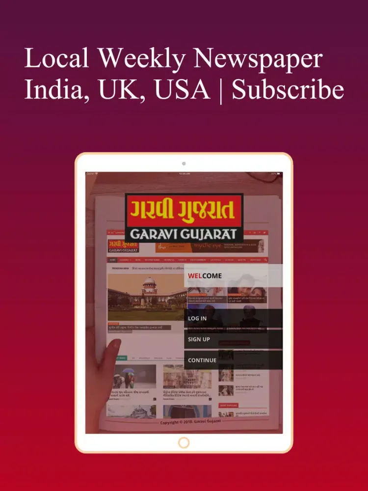 Garavi Gujarat. iPad 应用截图
