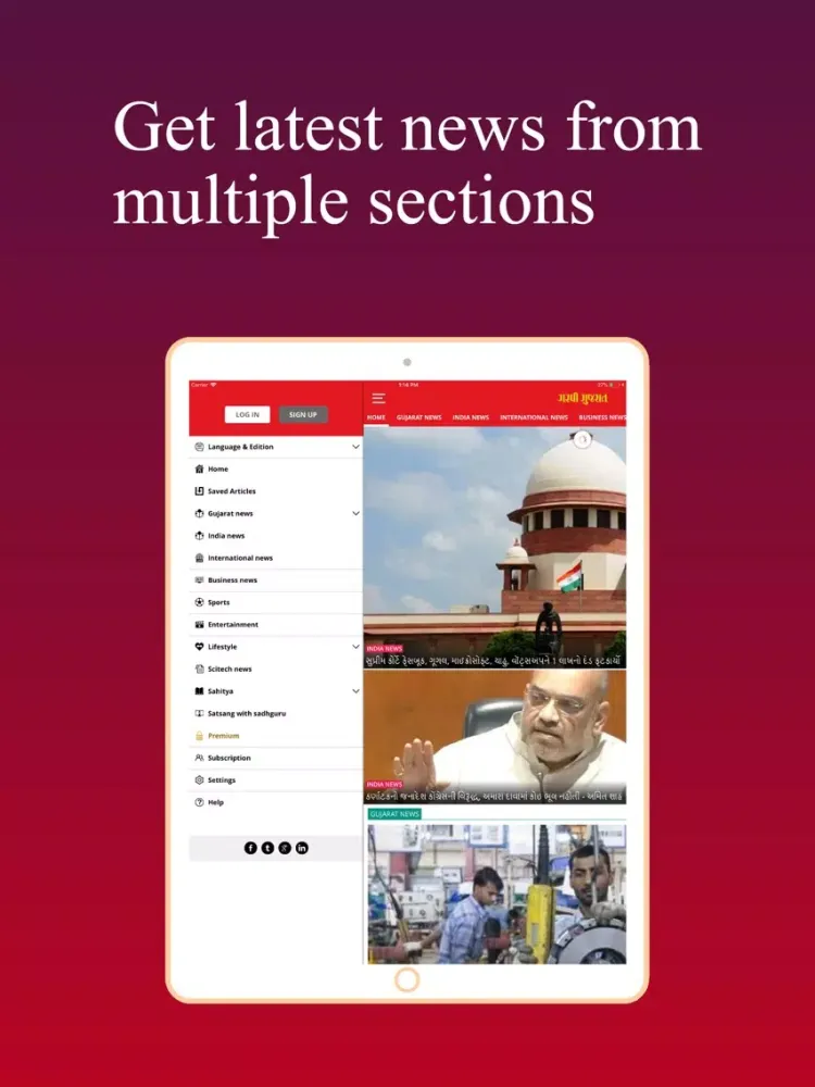 Garavi Gujarat. iPad 应用截图