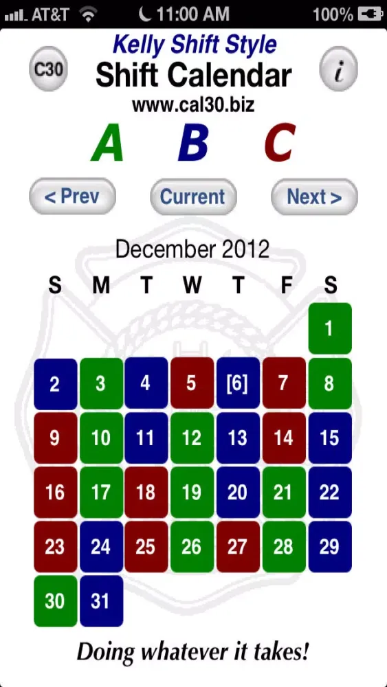 Shift Calendar Kelly Screenshots