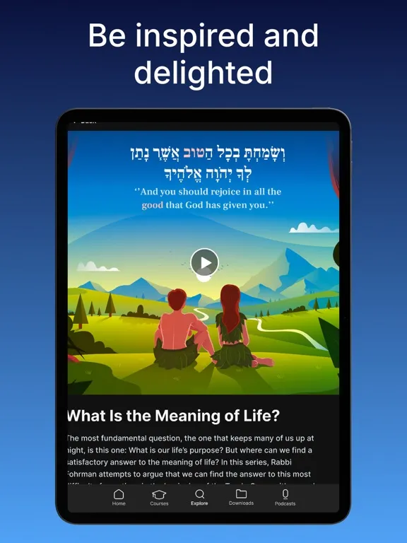 Tangkapan layar Aleph Beta Torah Videos iPad 