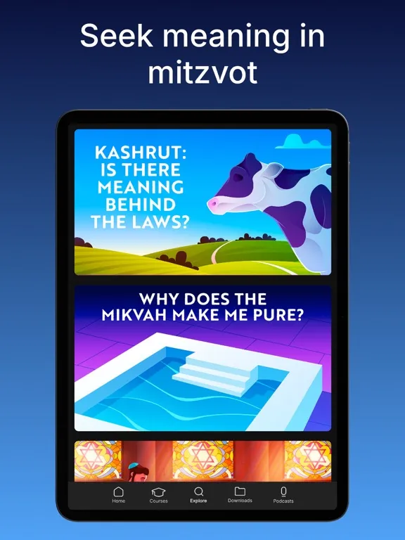 Tangkapan layar Aleph Beta Torah Videos iPad 