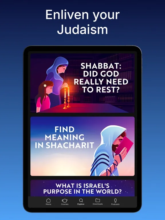 Tangkapan layar Aleph Beta Torah Videos iPad 