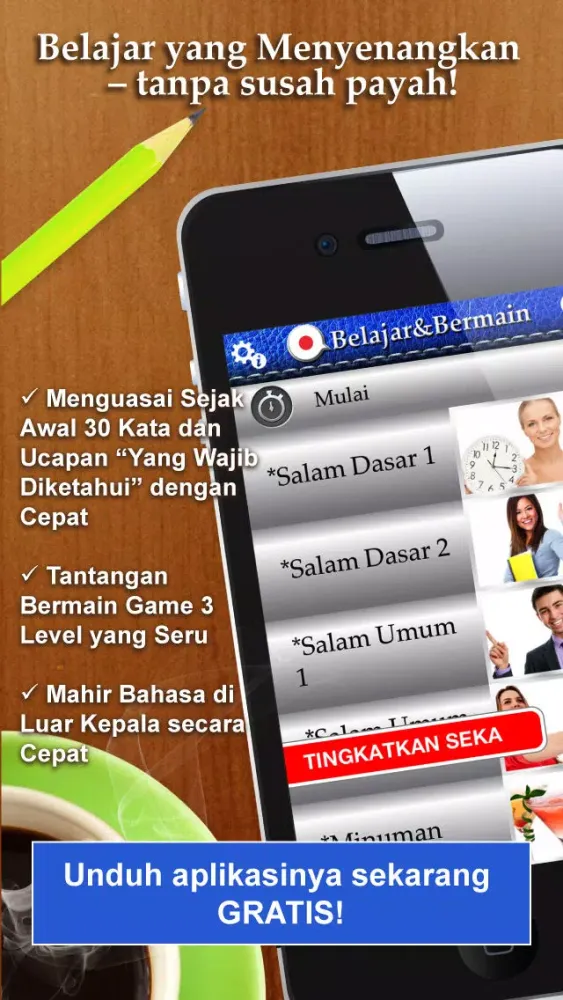 Belajar&Bermain Jepang GRATIS ~ lebih mudah & menyenangkan. Dengan metode permainan yang efektif, lebih baik dibandingkan menggunakan flashcard.应用截图