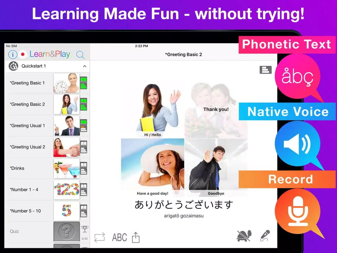 Ảnh chụp màn hình của Learn Spanish, French, German iPad 