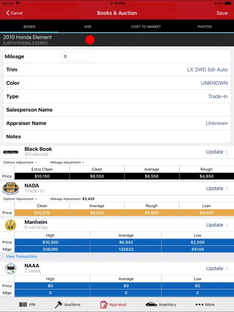 FirstLook Mobile Appraiser iPad  Screenshots