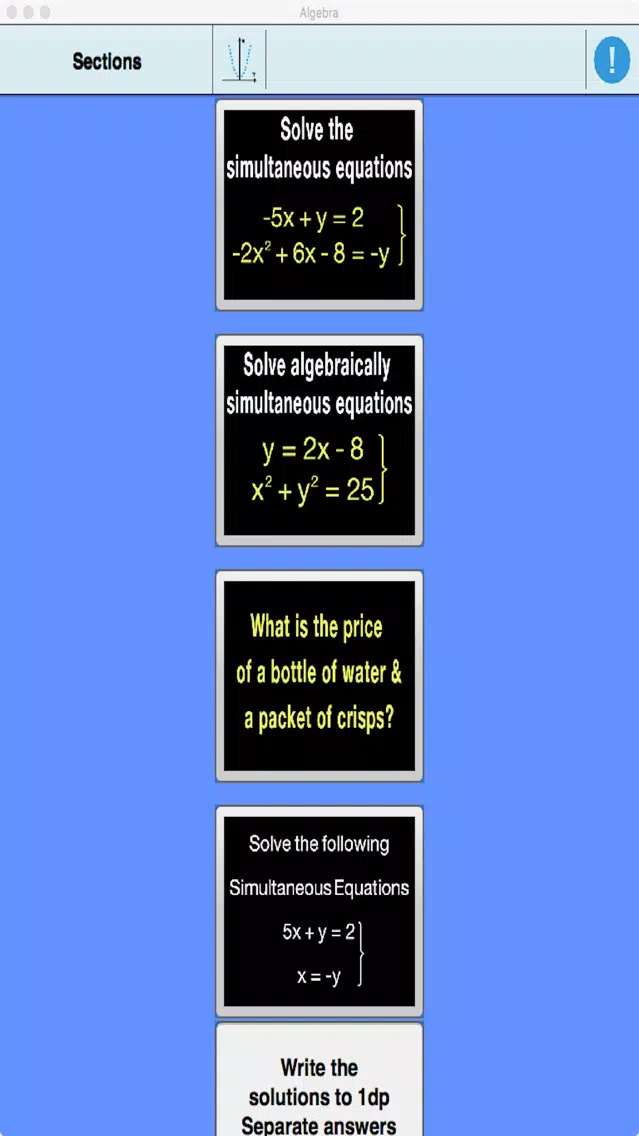 GCSE Algebra (Edexcel and AQA) Screenshots