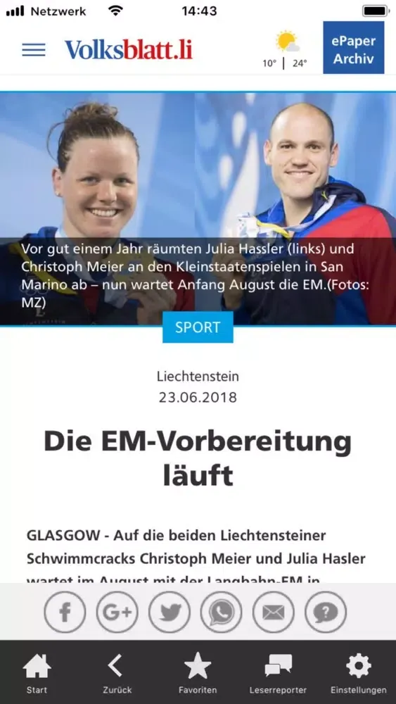 Tangkapan skrin Liechtensteiner Volksblatt