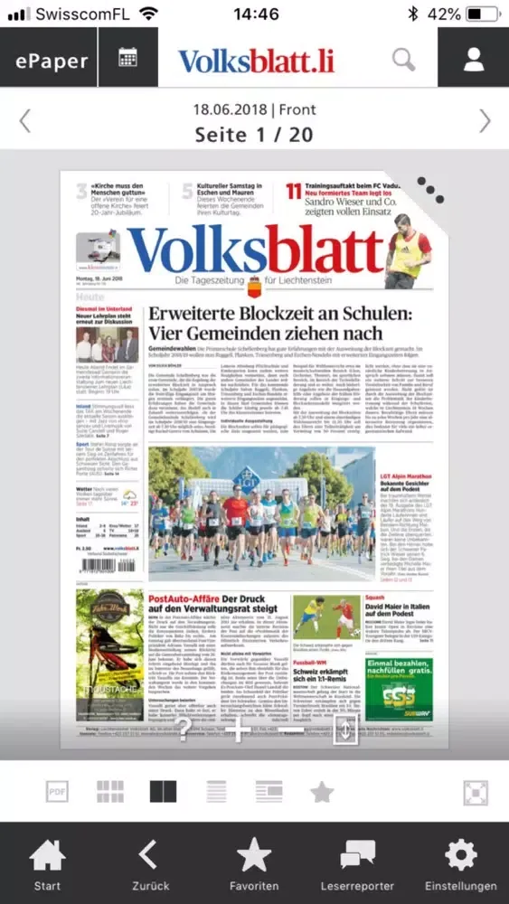 Tangkapan skrin Liechtensteiner Volksblatt