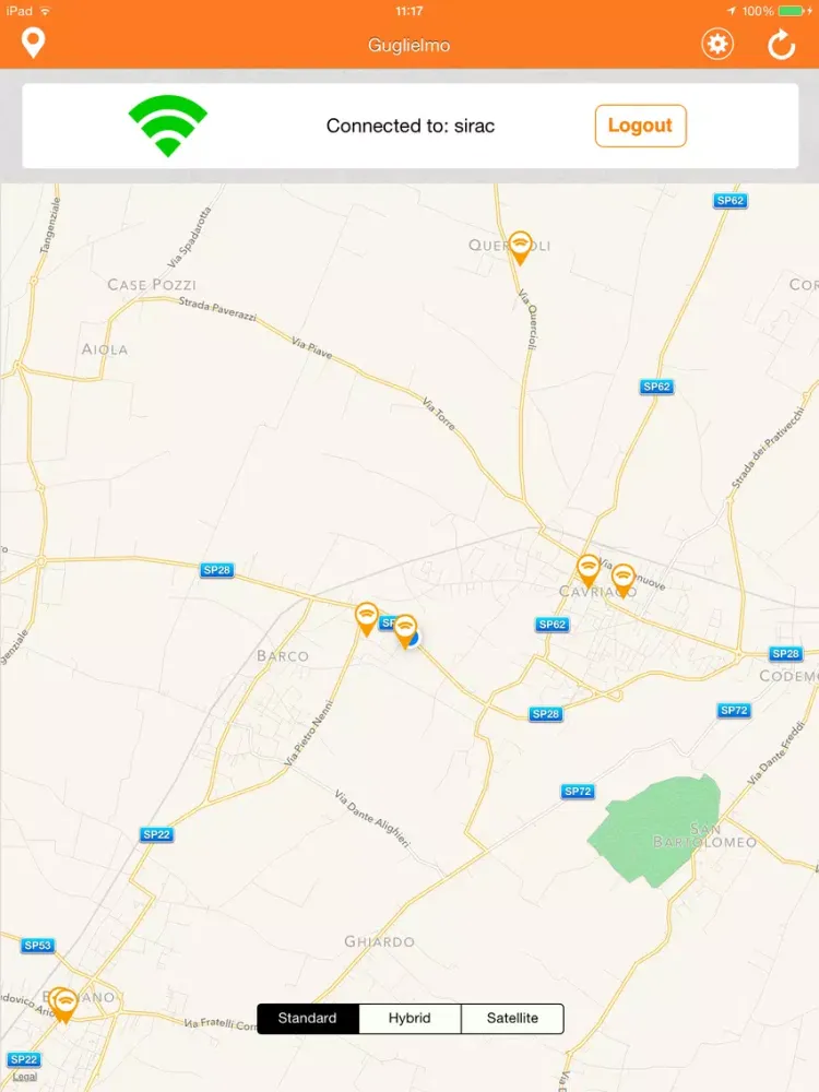 Zrzuty ekranu Guglielmo Hotspot iPad 