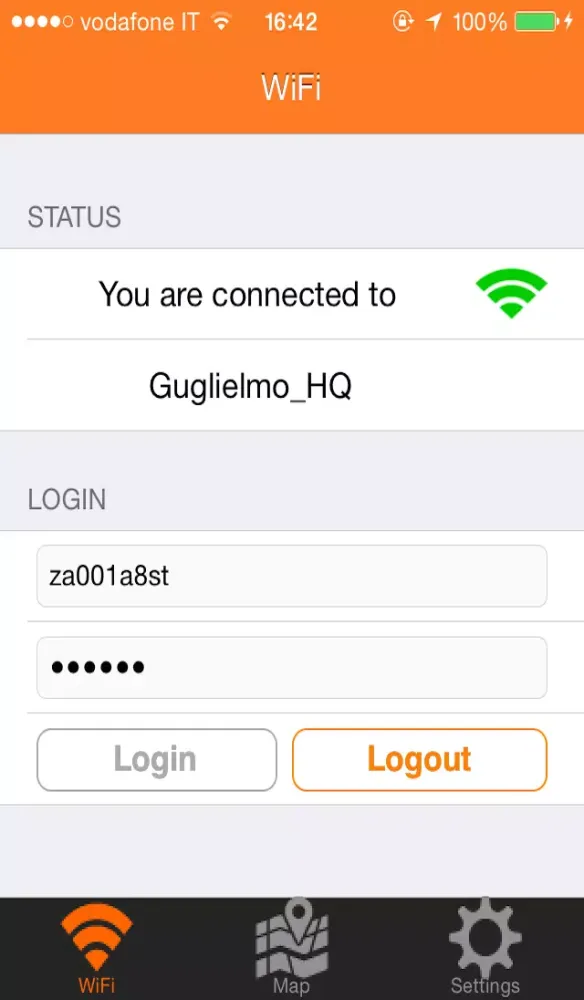 Zrzuty ekranu Guglielmo Hotspot