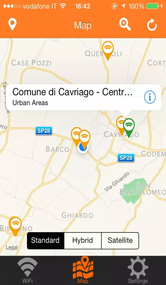 Zrzuty ekranu Guglielmo Hotspot