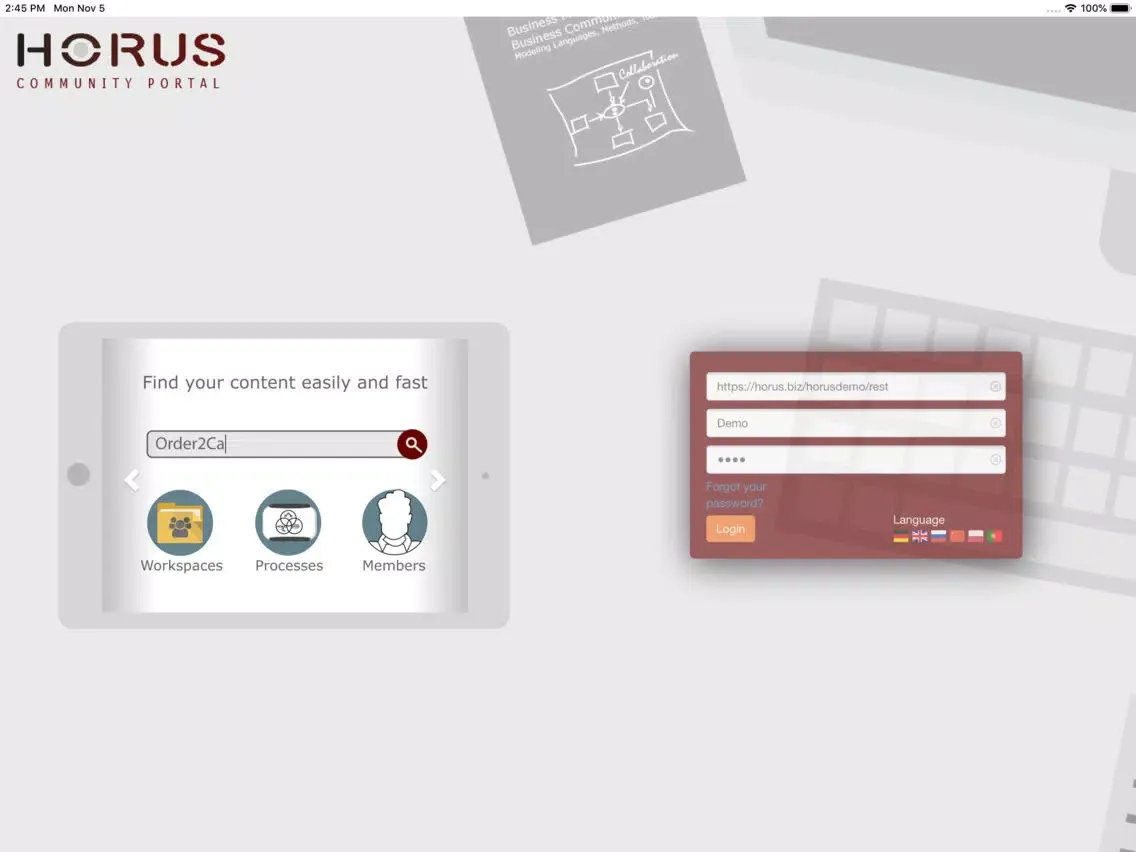 Horus Community Portal iPad 应用截图