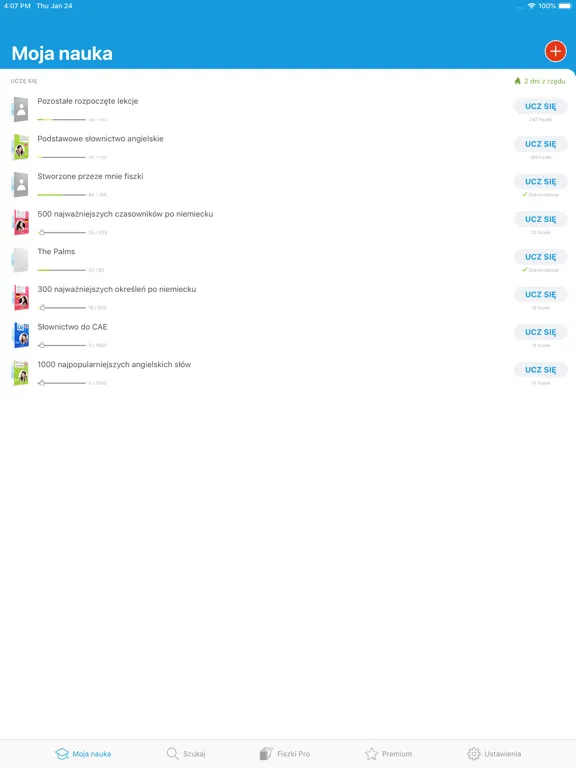 Fiszkoteka - fiszki językowe iPad  Screenshots