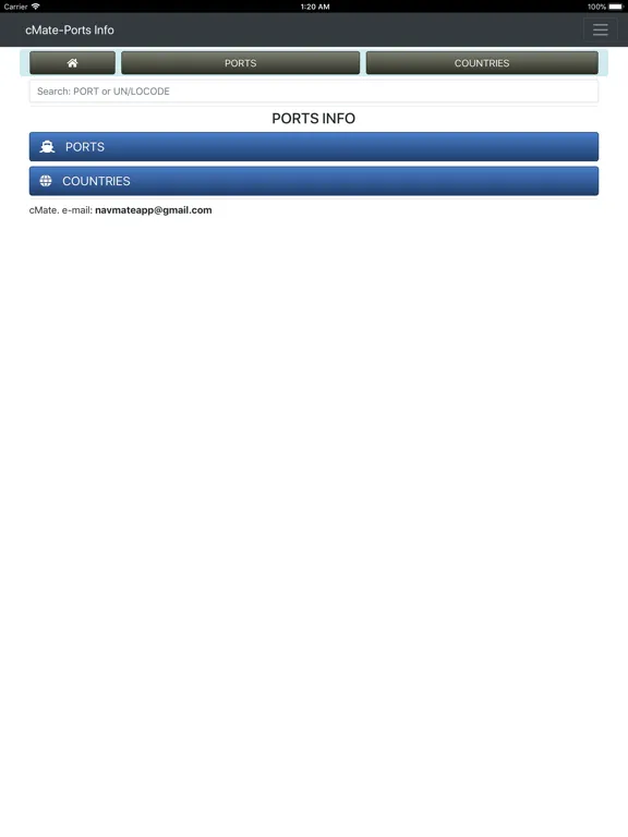 cMate-Ports Info iPad  Screenshots