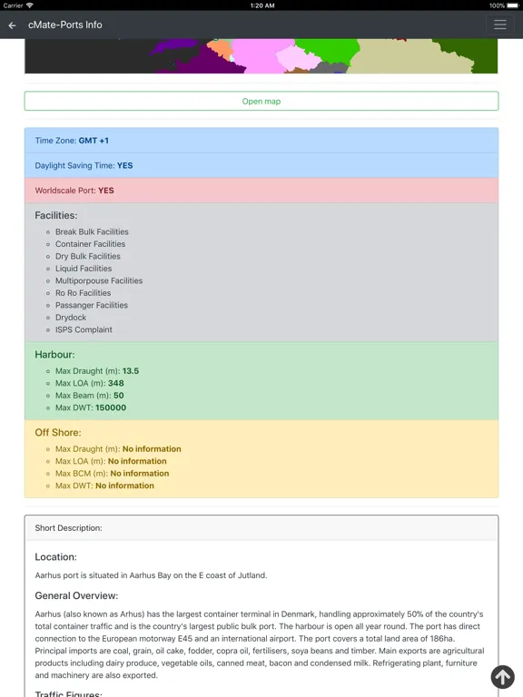 cMate-Ports Info iPad  Screenshots