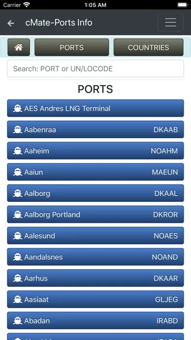 cMate-Ports Info Screenshots
