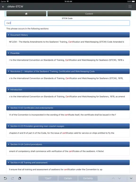 cMate-STCW iPad  স্ক্রিনশট
