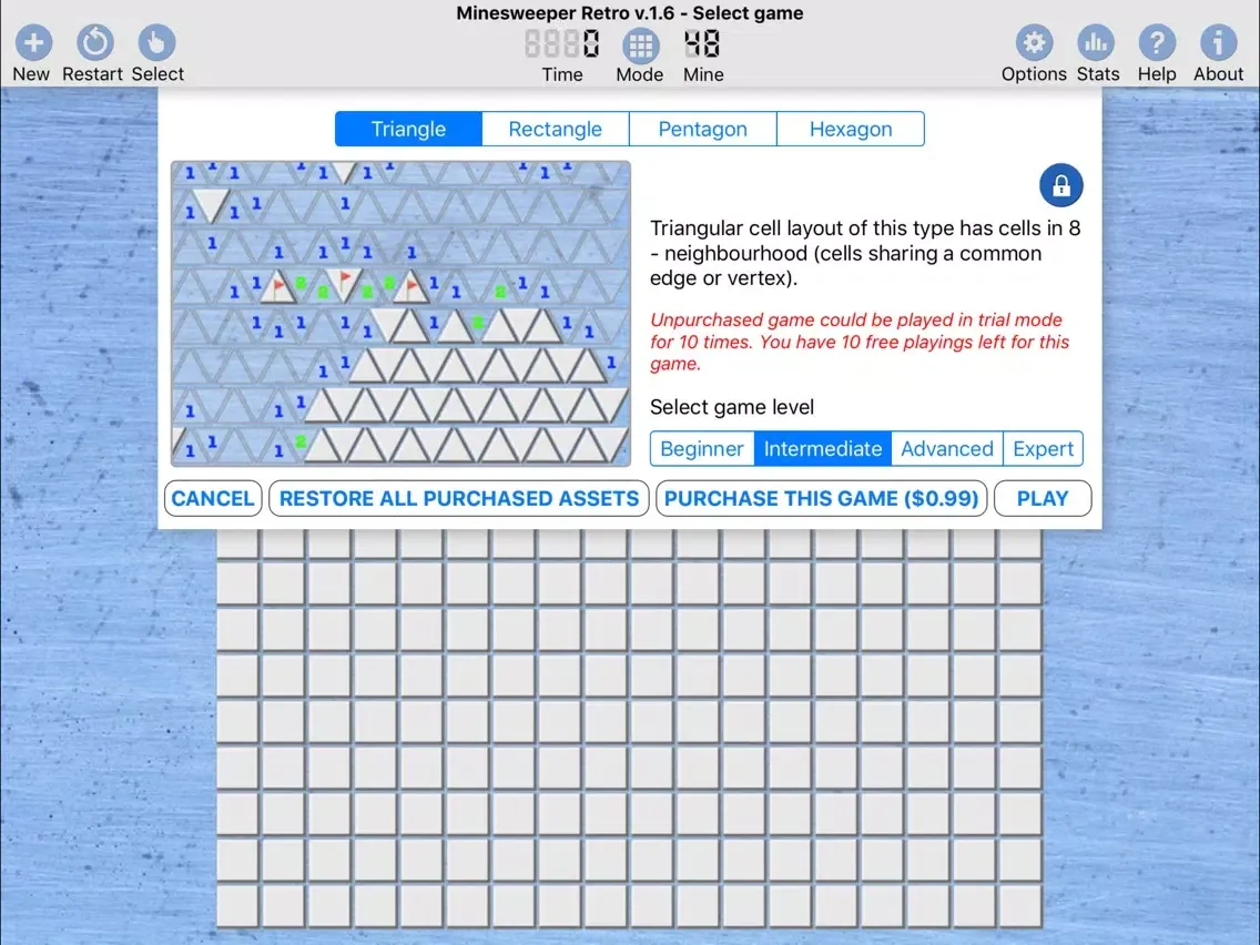 Minesweeper Retro iPad 应用截图
