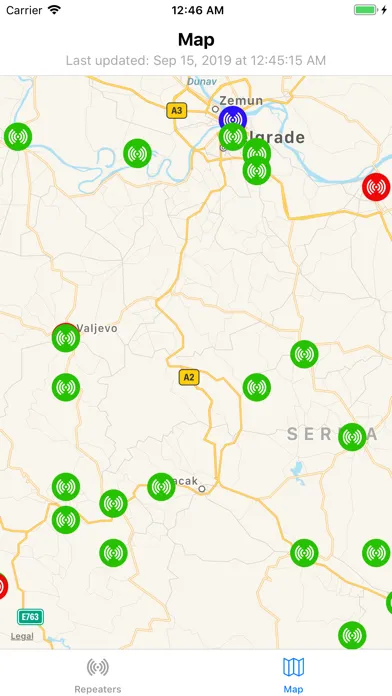 Ảnh chụp màn hình của Balkan HAM Repeaters