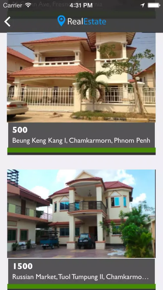 Capturas de tela do Cambodia RealEstate Finder