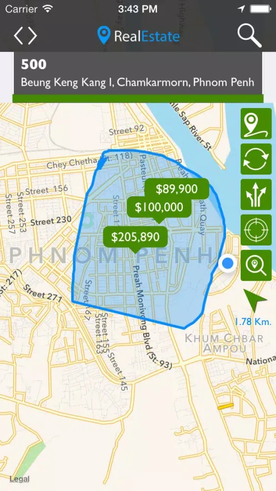 Capturas de tela do Cambodia RealEstate Finder