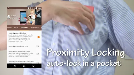 Tangkapan layar Touch Protector