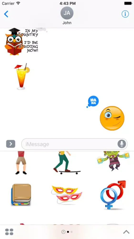 Capturas de tela do Erasmoji - Stickers for erasmus students