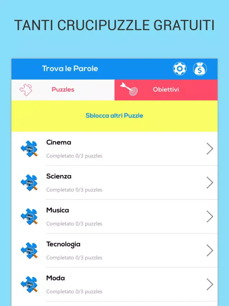 Tangkapan layar Non trovo Le Parole iPad 