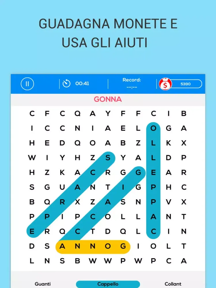 Tangkapan layar Non trovo Le Parole iPad 