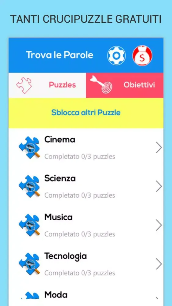 Tangkapan layar Non trovo Le Parole