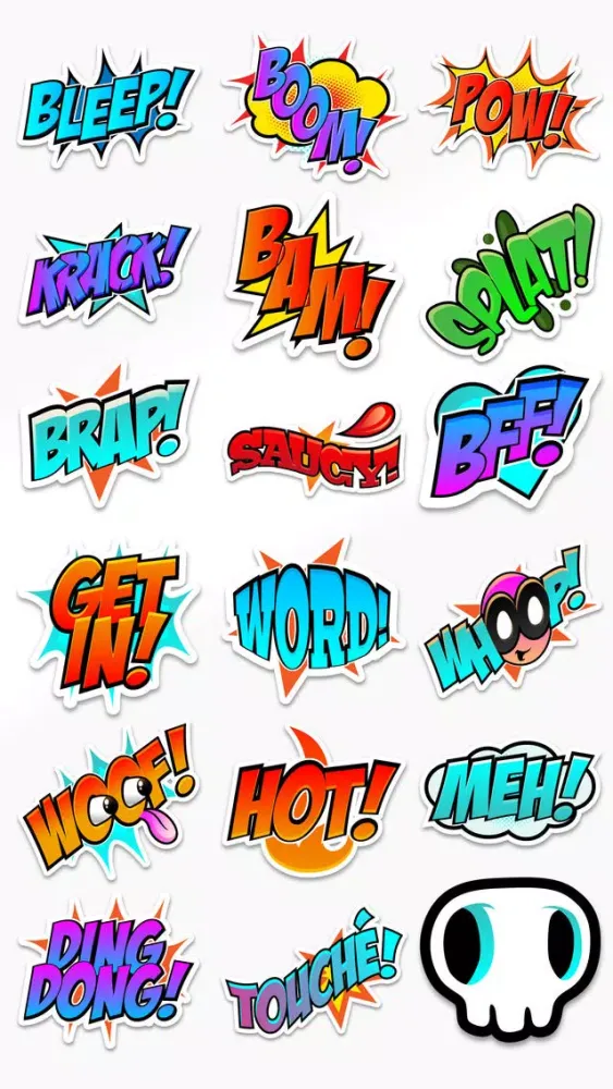تصاویر Boom! Comic stickers for iMessage