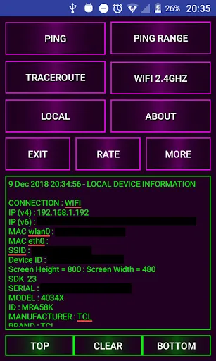 Tangkapan layar Network Tool Suite