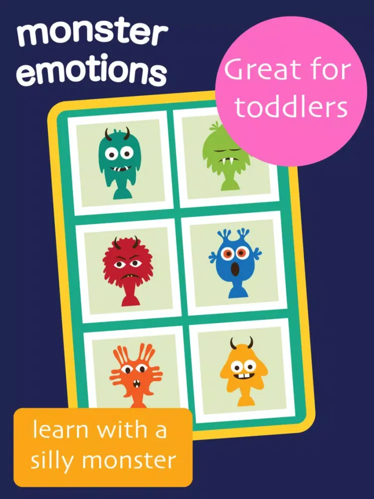 Kids Emotions Premium - Toddlers learn first words with cute Monsters iPad  스크린샷