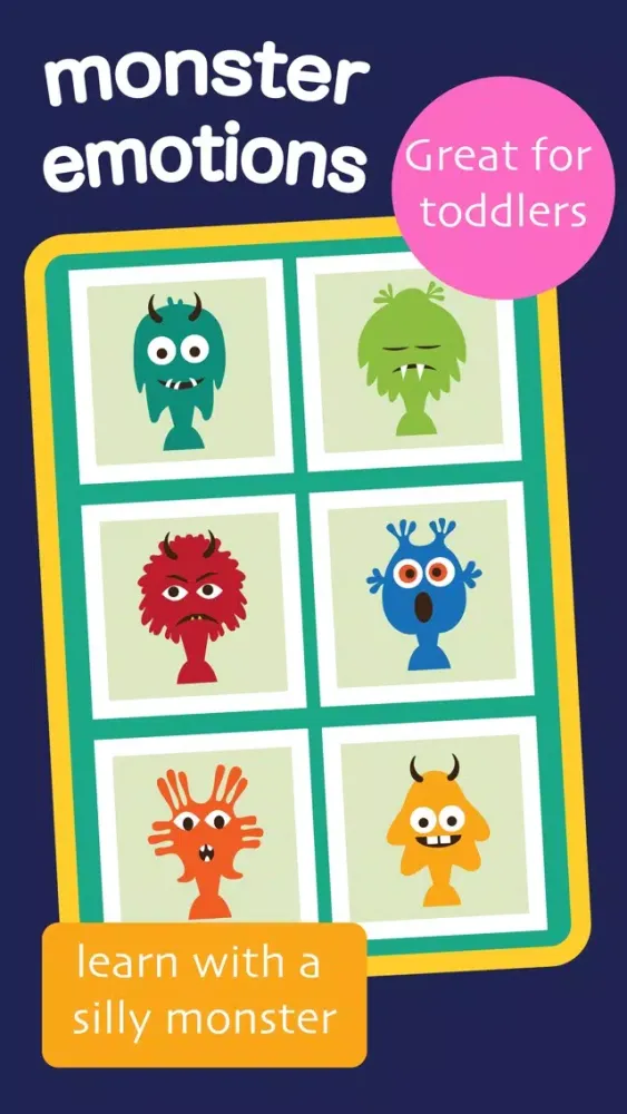 Kids Emotions Premium - Toddlers learn first words with cute Monsters 스크린샷