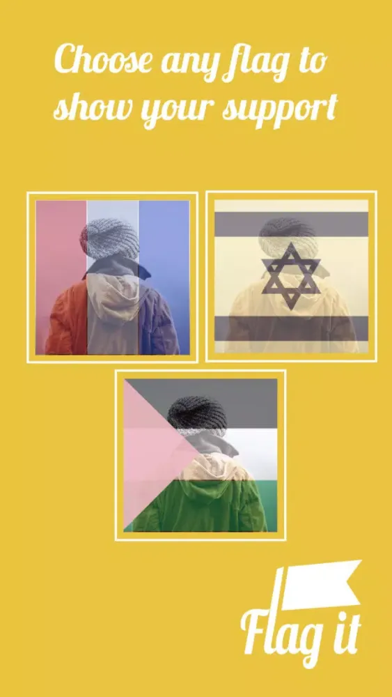 Flag it - Profile picture mix, flag your photo to show solidarity with any country around the world應用截圖