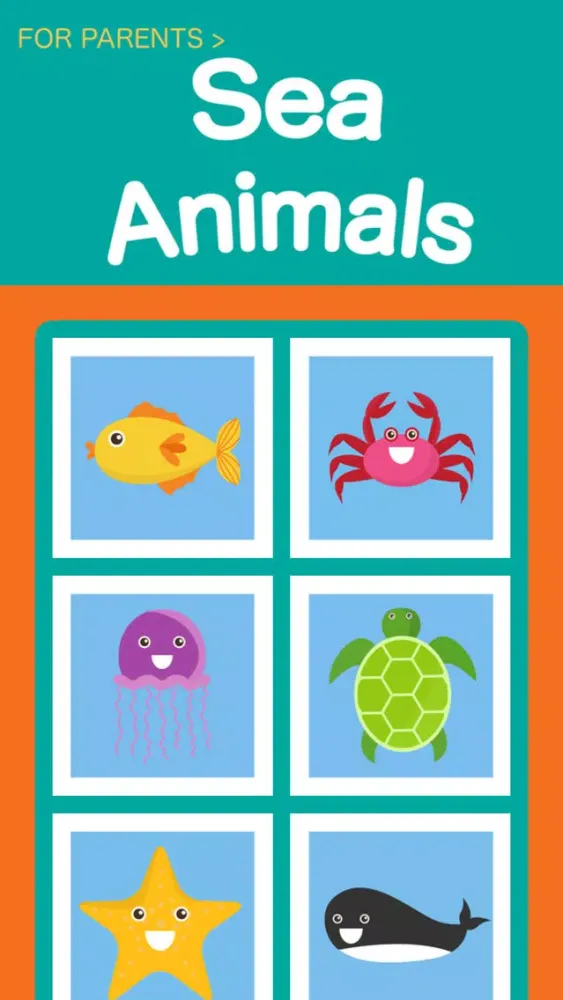 Kids Sea Animals Premium - Toddlers learn first words Screenshots