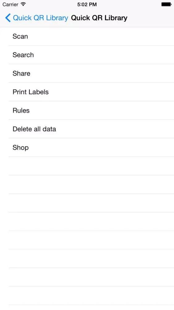 Capturas de tela do Quick QR Library
