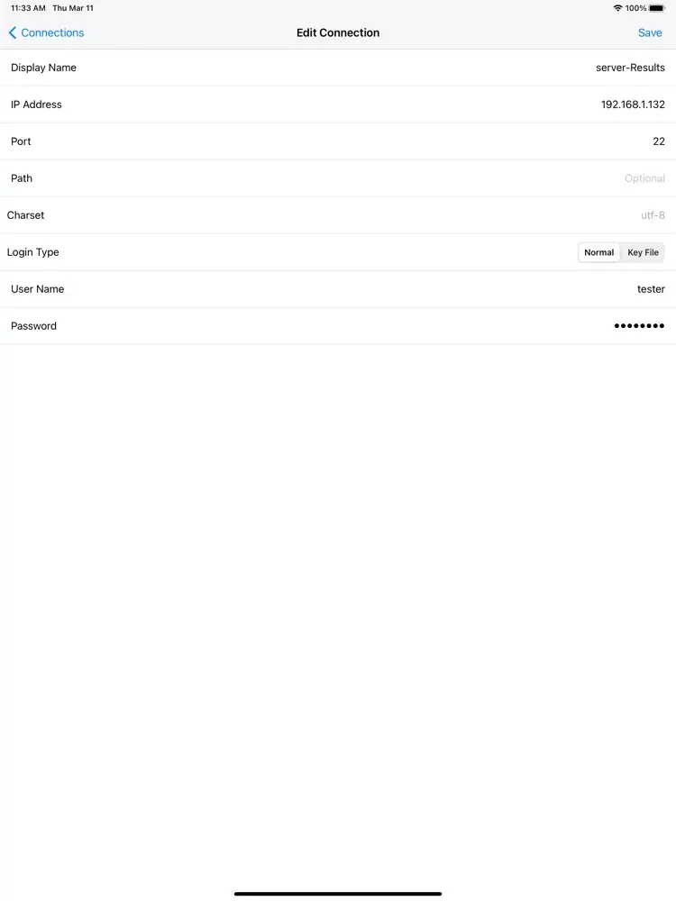 Capturas de tela do FPM COM iPad 