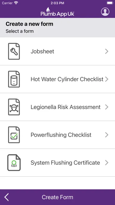 Capturas de tela do Plumb App Uk