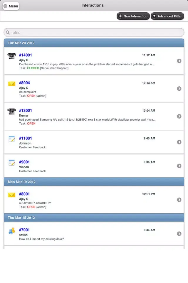 ServeSmart Customer Interaction Software স্ক্রিনশট
