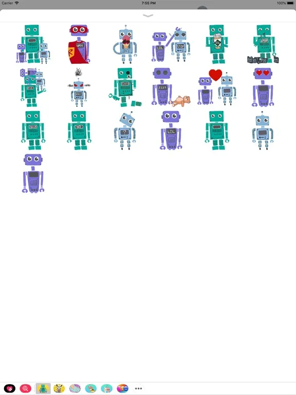 Robot Family - Stickers iPad 應用截圖