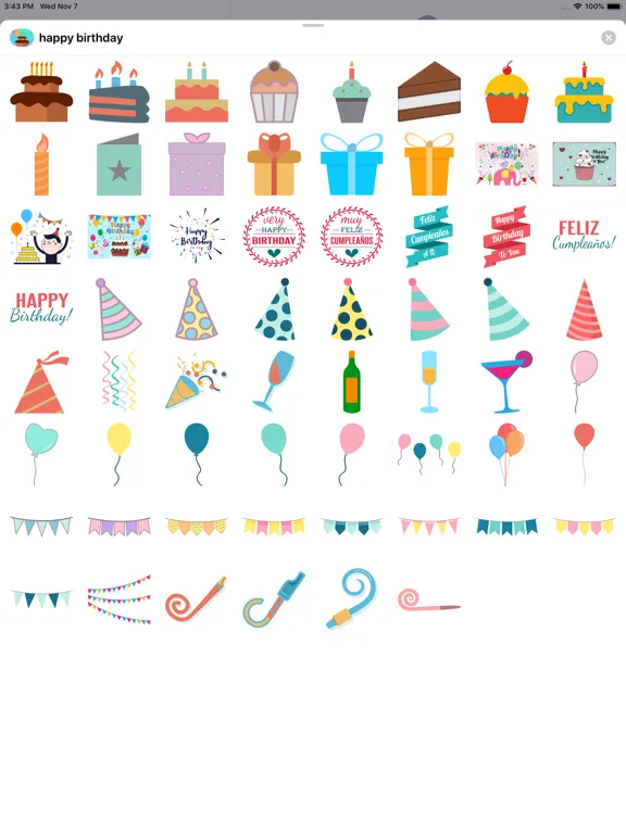 Captures d'écran de Best Happy Birthday Stickers! iPad 